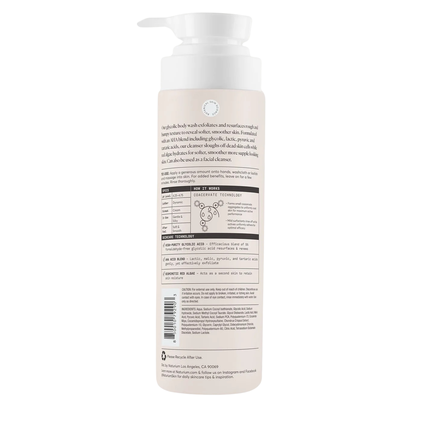 Naturium The Smoother Glycolic Acid Exfoliating Body Wash - 500 ml