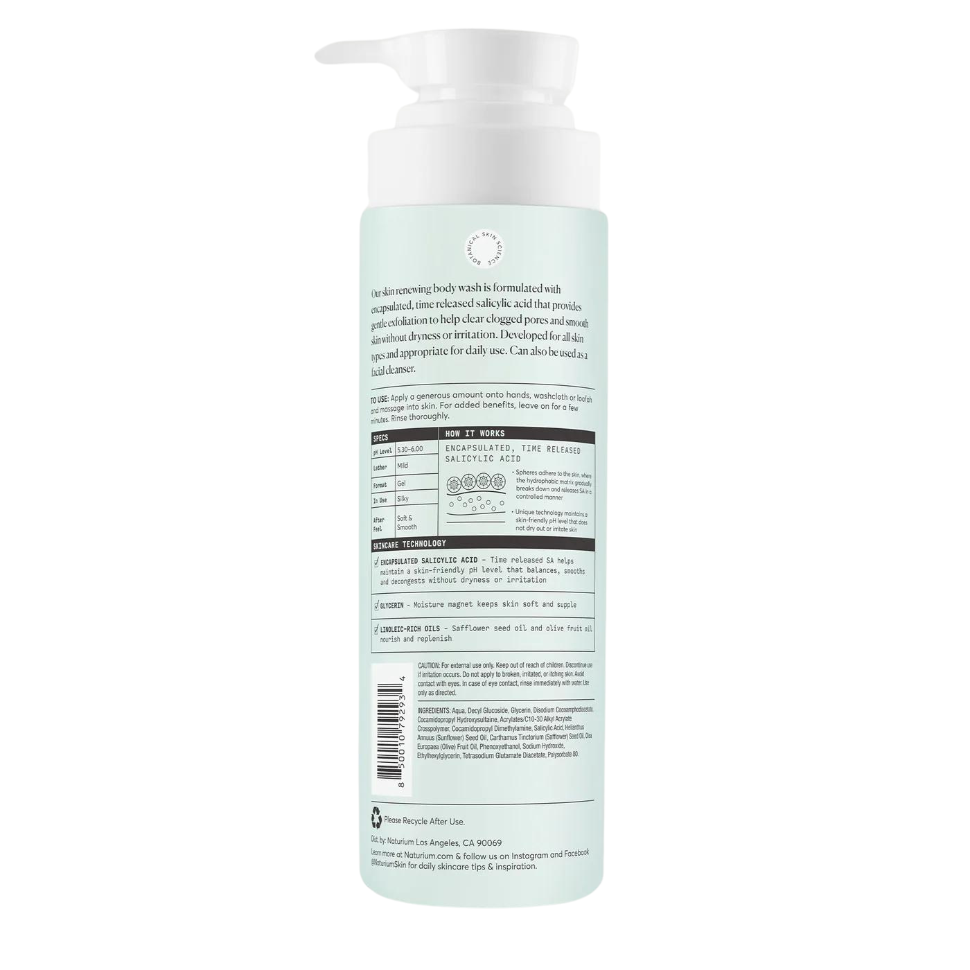 Naturium The Perfector Salicylic Acid Skin Smoothing Body Wash - 500ml